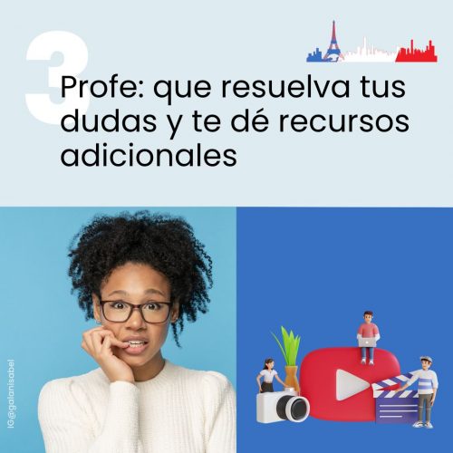 Un profesor que te da recursos y resuelve dudas es importantísimo