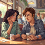 Prueba de intermediación, un chico está explicando un documento a una compañera.